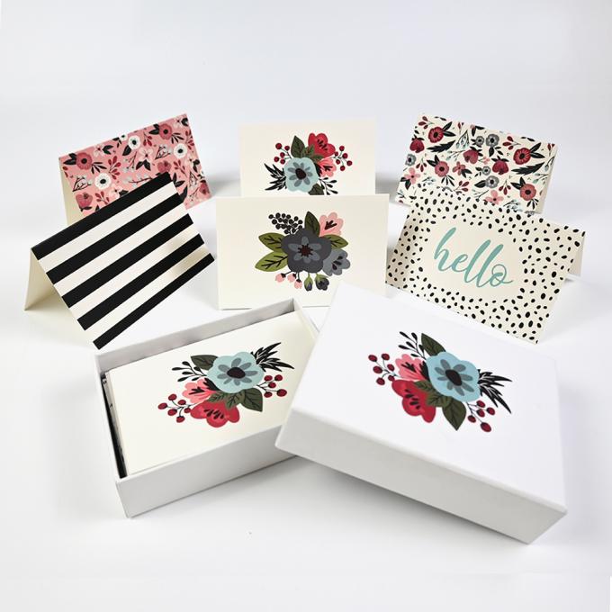 Bản in tùy chỉnh Flora Thank You Cards với hộp UV và Offset Printing Film Lamination 3