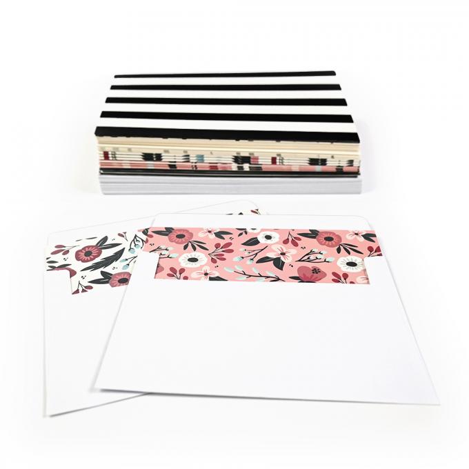 Bản in tùy chỉnh Flora Thank You Cards với hộp UV và Offset Printing Film Lamination 6