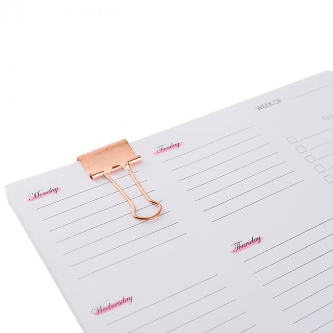 Bức in Offset tùy chỉnh Đơn vị mềm bền Binding Kế hoạch hàng tuần và sổ tay 50 trang 1