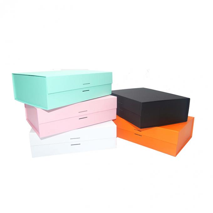 Nhãn hiệu tùy chỉnh Bọc giấy bìa cứng hộp quà gấp từ tính gấp với nắp từ tính 6