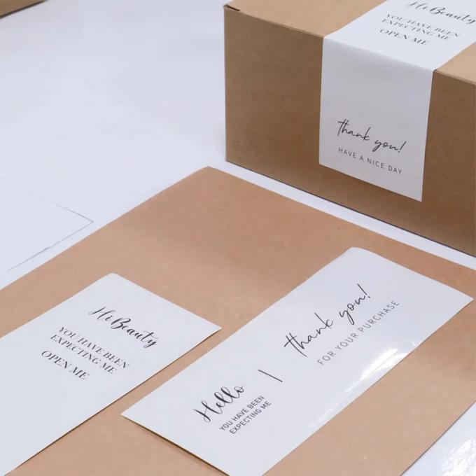 Nhãn tự dính hình chữ nhật tùy chỉnh hộp vận chuyển bao bì với UV và Offest Printing 7