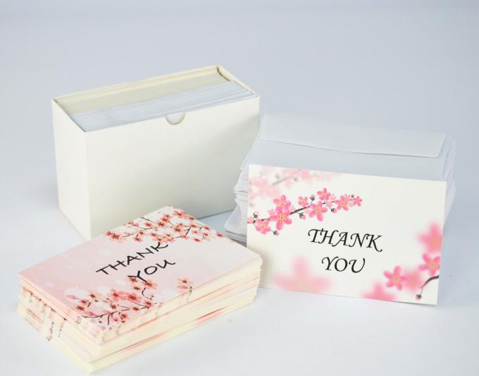 OEM hoa in tùy chỉnh đám cưới Cards cảm ơn với phong bì dịch vụ in sách 8