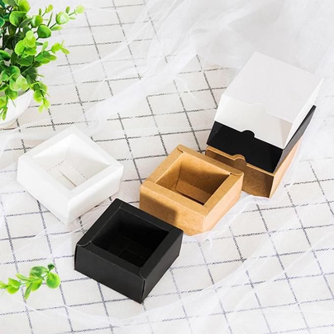 Nhãn hiệu tùy chỉnh tái chế Black Kraft Gift Packaging Thẻ giấy để cưới 8