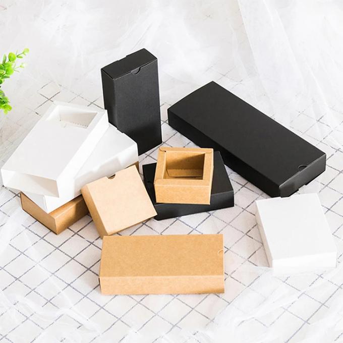 Nhãn hiệu tùy chỉnh tái chế Black Kraft Gift Packaging Thẻ giấy để cưới 7