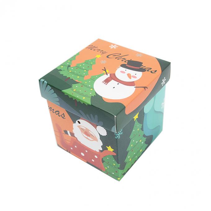 Hộp quà Giáng sinh với nắp làm bằng giấy phủ trong kích thước tùy chỉnh cho đóng gói quà tặng 10