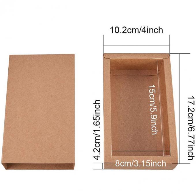 CMYK Logo tùy chỉnh Candy Gift Packaging Brown Drawer Kraft Paper Box Cho Biểu tượng Lễ hội 2