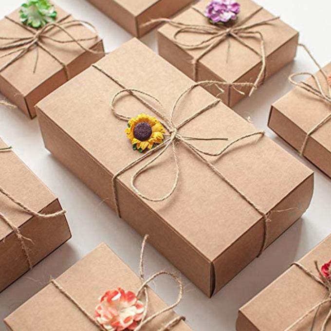 CMYK Logo tùy chỉnh Candy Gift Packaging Brown Drawer Kraft Paper Box Cho Biểu tượng Lễ hội 6