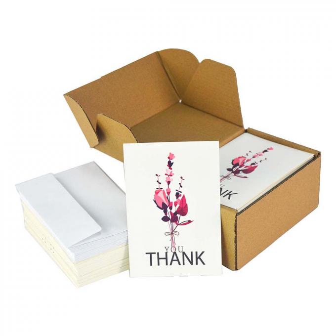 OEM hoa in tùy chỉnh đám cưới Cards cảm ơn với phong bì dịch vụ in sách 9