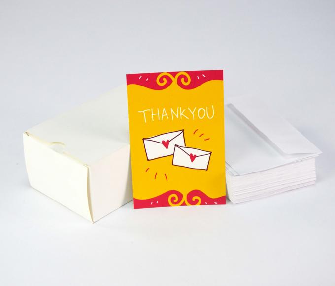 Thẻ chào mừng giấy Logo tùy chỉnh in Offset Thẻ chào mừng mời 4