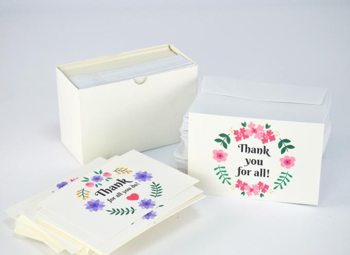 Thẻ chào mừng giấy Logo tùy chỉnh in Offset Thẻ chào mừng mời 6
