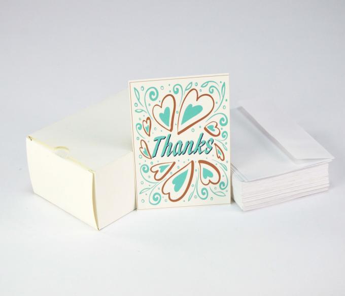 Tái sử dụng thẻ tùy chỉnh in phim Lamination Kraft cổ điển Cảm ơn ghi chú 3