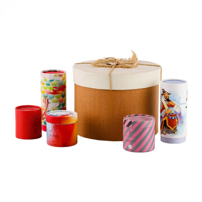 Đơn đặt hàng tùy chỉnh được chấp nhận Thẻ giấy tròn hộp quà đóng gói cho quà bí ẩn 1