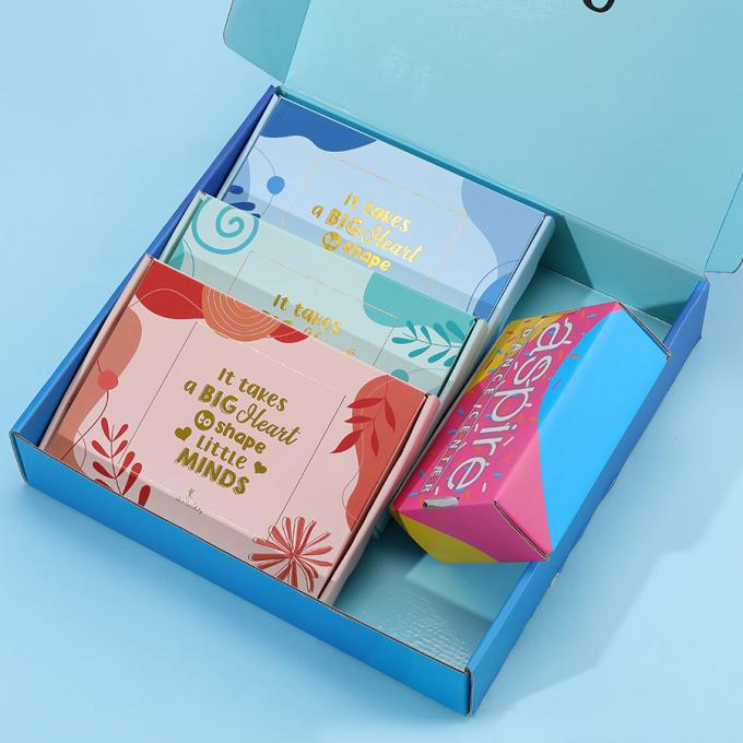 CMYK giấy tùy chỉnh đóng gói trang điểm hộp thư hộp hộp bìa vải mỏng vải mỏng hộp vận chuyển mỹ phẩm có logo 8