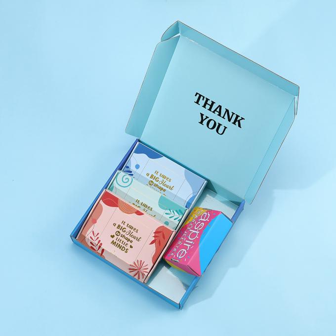 CMYK giấy tùy chỉnh đóng gói trang điểm hộp thư hộp hộp bìa vải mỏng vải mỏng hộp vận chuyển mỹ phẩm có logo 9