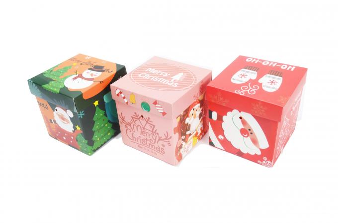 Ưu tiên Xmas Santa Snowman in gói quà tặng nhỏ quà tặng Giáng sinh hộp kẹo với nắp 7