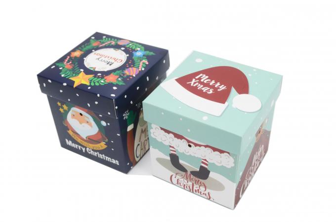 Ưu tiên Xmas Santa Snowman in gói quà tặng nhỏ quà tặng Giáng sinh hộp kẹo với nắp 8