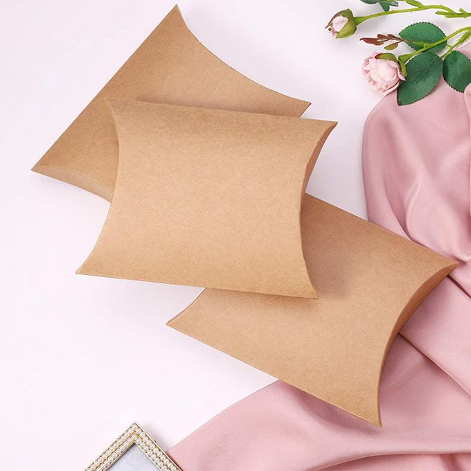 Logo tùy chỉnh Heavy Duty Kraft Cushion Shape Candy Paper Box cho giải pháp lưu trữ kẹo 11
