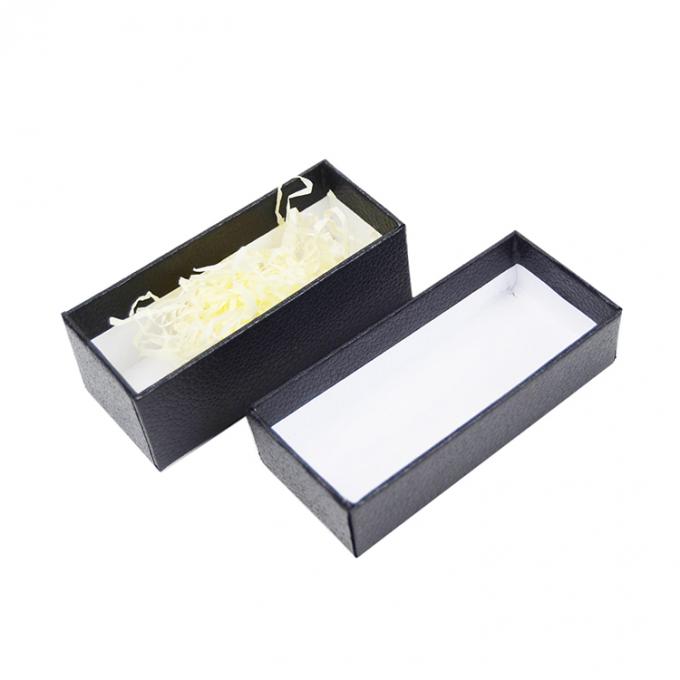 Tự dựng hộp tùy chỉnh sang trọng đen giấy cứng vòng cổ đóng gói đồ trang sức Perfume hộp giấy với nắp 2