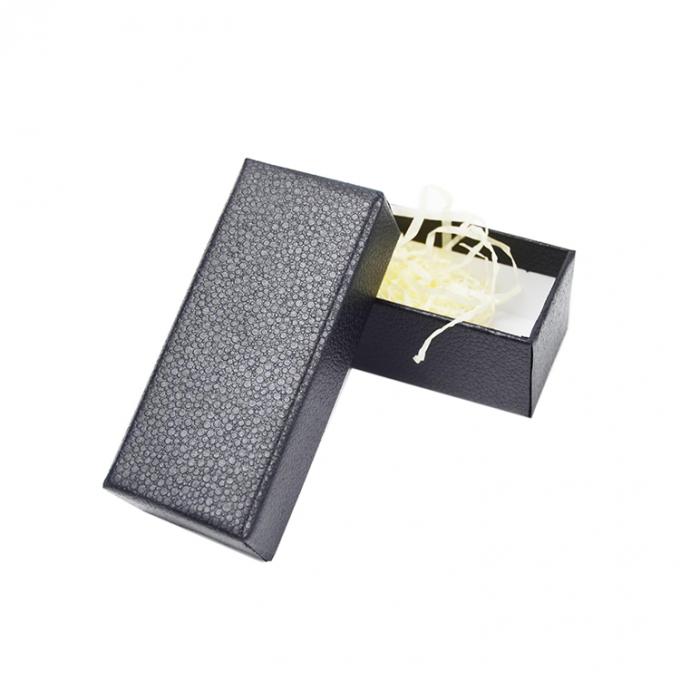 Tự dựng hộp tùy chỉnh sang trọng đen giấy cứng vòng cổ đóng gói đồ trang sức Perfume hộp giấy với nắp 3