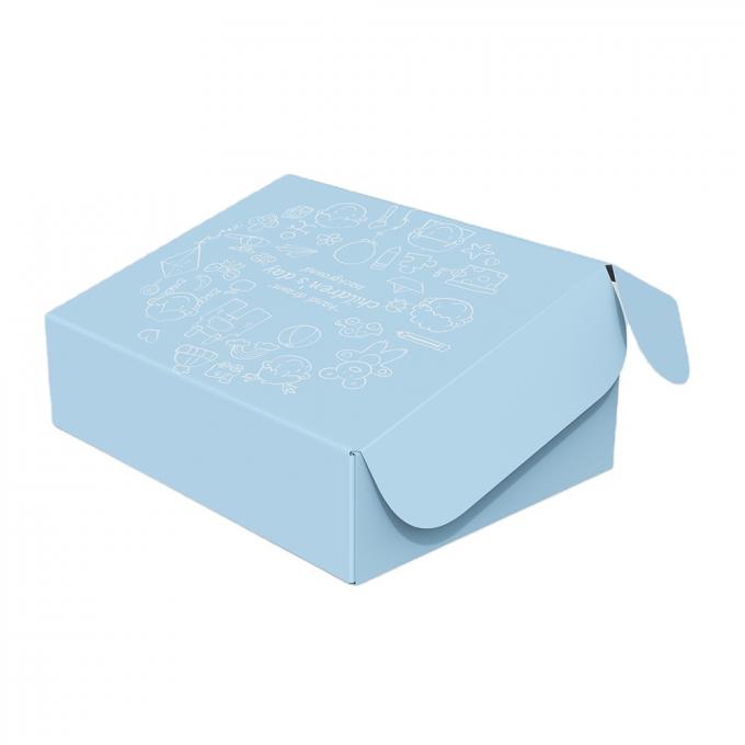 Miếng dán Đơn vị Chất bền in tùy chỉnh Chiếc máy bay Bảng giấy hộp vận chuyển Bao bì quà tặng Lồng lốp tái chế hộp thư màu xanh 8