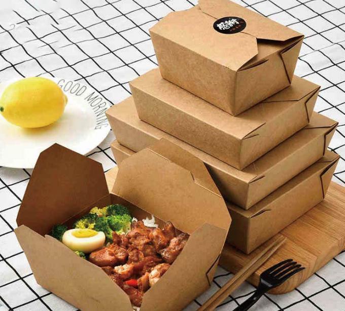 Thẻ giấy dùng một lần lấy ra hộp đóng gói thực phẩm để in thực phẩm in lụa 6