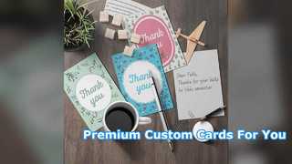Thiệp cảm ơn được in tùy chỉnh cho thương hiệu của bạn